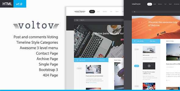 Voltov - Blog and Magzine HTML Template