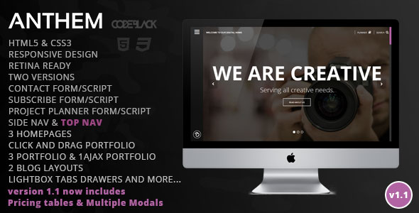 Anthem - Themeforest Modern Creative Template
