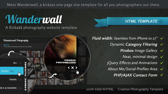 MojoThemes Wanderwall: Photographer Portfolio HTML Template