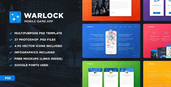 Warlock App - PSD Template
