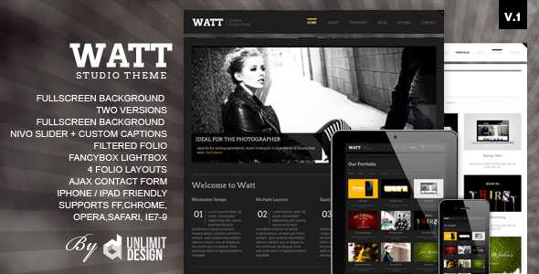 WATT Creative Html Studio Themeforest Template