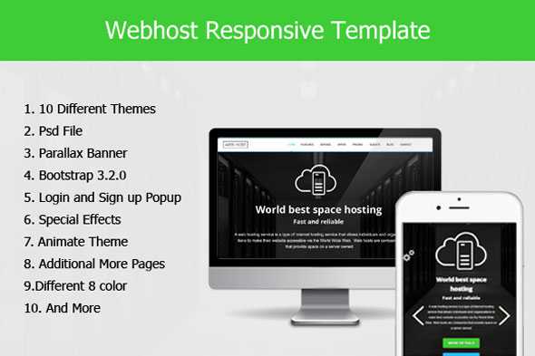 Web Host - Creativemarket Responsive HTML5 Template