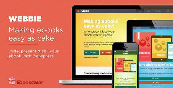 Webbie - Themeforest WordPress theme for ebook authors