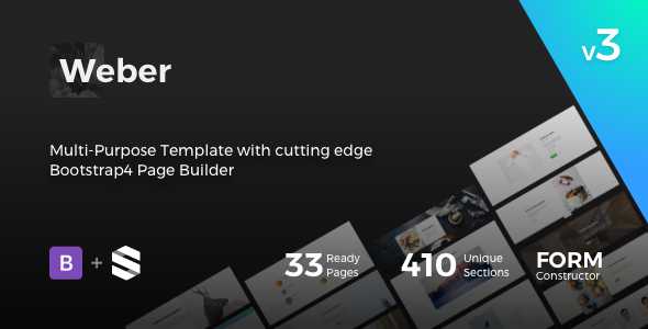 Weber v3.0 - Multipurpose HTML Template with Page Builder