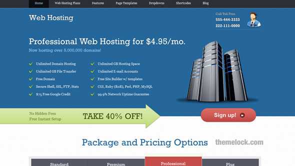 WebHosting - Templatic Wordpress Theme