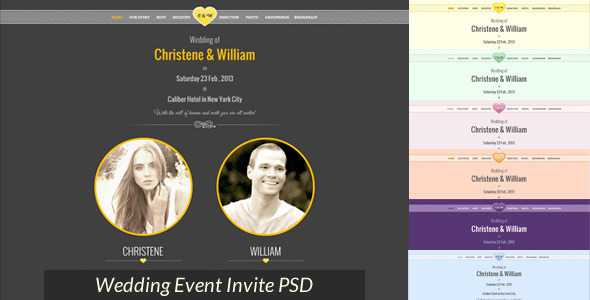 Wedding Event Invite PSD
