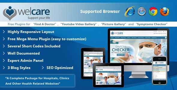 Welcare - Themeforest Responsive Medical Wordpress Theme
