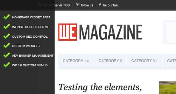 WeMagazine - Flexible WordPress Theme