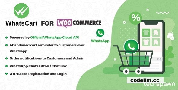 WhatsCart v1.1.1 - Whatsapp Abandoned Cart Recovery, Order Notifications, Chat Box, OTP for WooCommerce