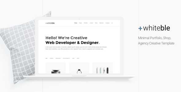 Whiteble - Minimal Portfolio, Agency, Shop, Creative HTML Template