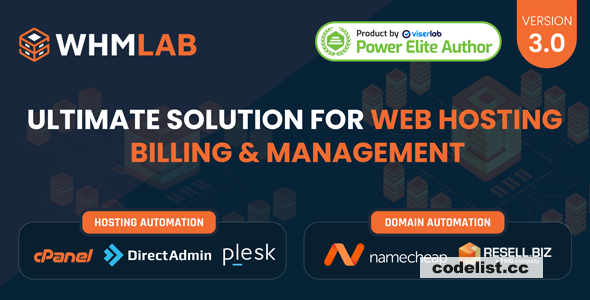 WHMLab v3.0.0 - Ultimate Solution For WebHosting Billing And Management - nulled