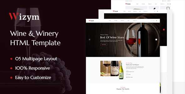 Wizym - Wine & Winery HTML Template
