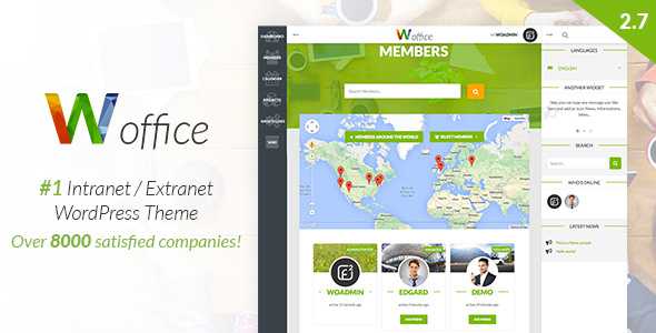 Woffice v2.7.6.1 - Intranet/Extranet WordPress Theme
