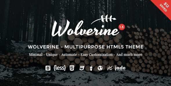 Wolverine v1.3.1 - Multipurpose HTML5 Template