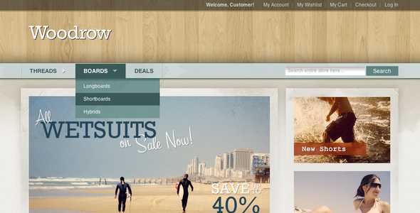 Woodrow - Themeforest Customizable Magento Theme