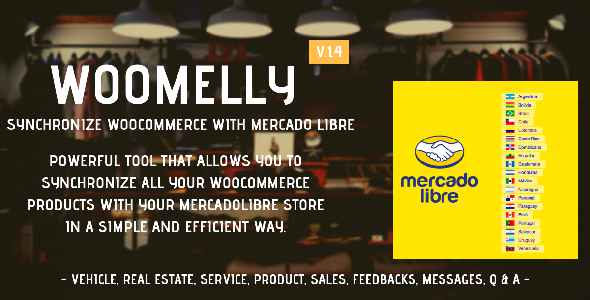 Woomelly v1.4.3 - Synchronize Woocommerce with MercadoLibre
