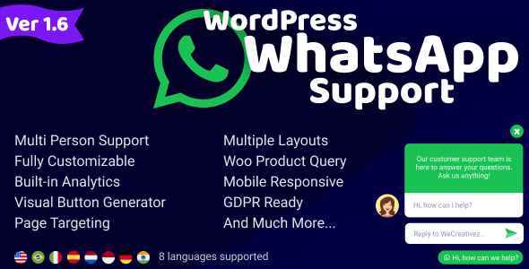 WordPress WhatsApp Support v1.6