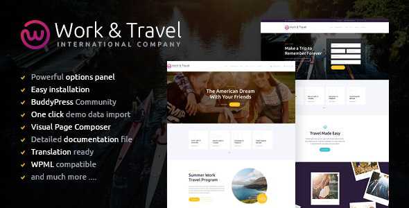Work & Travel Company & Youth Programs v1.2 - WordPress Theme