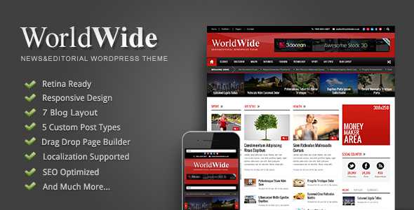 World Wide - Themeforest Responsive Magazine WP Theme