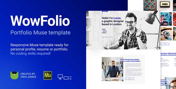 WowFolio - Responsive Portfolio / Resume Muse Template