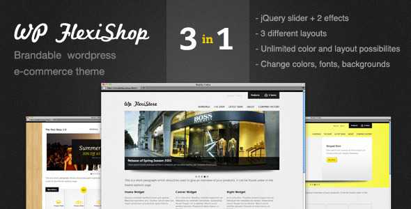 WP FlexiShop - A Versatile E-Commerce Themeforest Theme