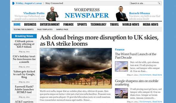 Wp Newspaper - Gabfire Premium Wordpress Template