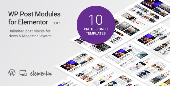 WP Post Modules for NewsPaper and Magazine Layouts (Elementor Addon) v2.4.0