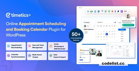 WP Timetics v1.0.36 - Appointment Booking WordPress Plugin