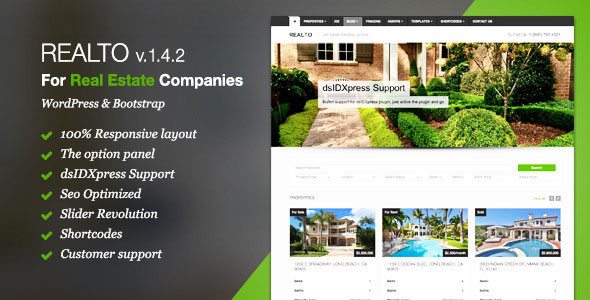 REALTO V1.4.3 - WORDPRESS THEME FOR REAL ESTATE COMPANIES