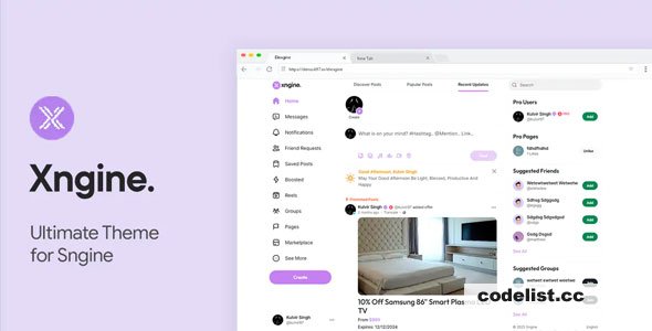 Xngine v1.3.1 - The Ultimate Sngine Theme