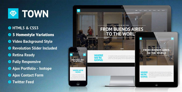Town - Themeforest Onepage Retina Template