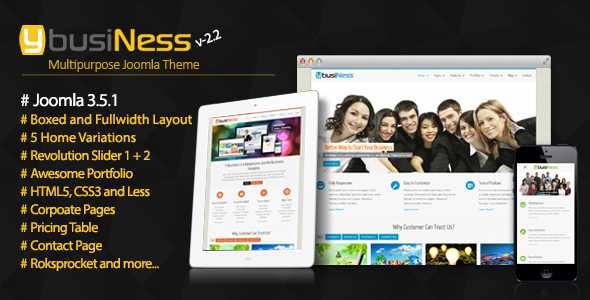 YbusiNess - Responsive Joomla Business Template