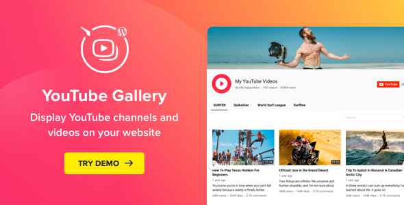 YouTube Plugin v3.1.0 – WordPress YouTube Gallery