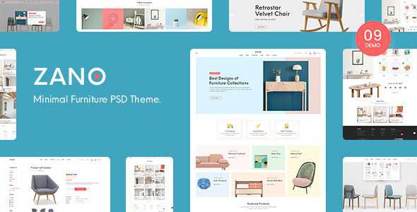Zano - Furniture eCommerce PSD Template