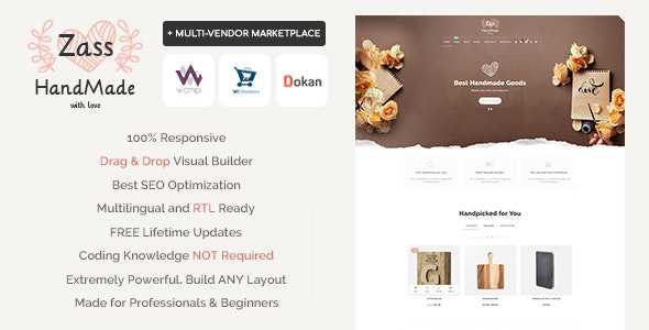 Zass v3.6.0 - WooCommerce Theme for Handmade Artists and Artisans