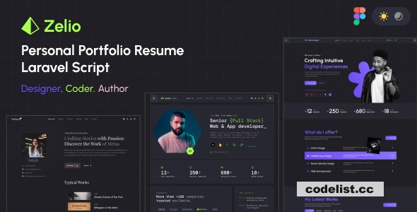 Zelio v1.1.9 - Personal Portfolio Resume Laravel Script - nulled