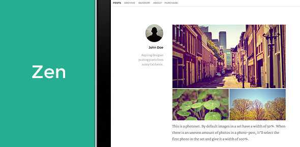 Zen - A Premium Themeforest Theme for Tumblr