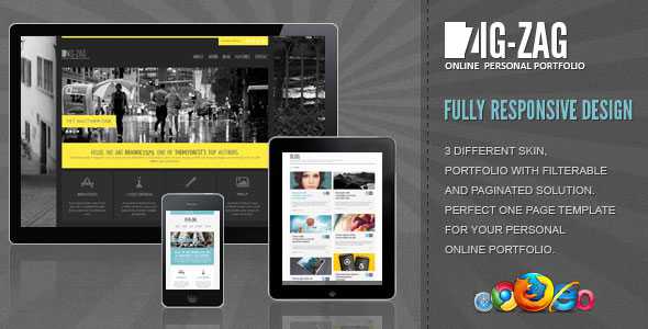 ZigZag - Themeforest Fully Responsive One Page Template