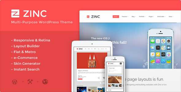 Zinc - Themeforest Multi-purpose WordPress Theme
