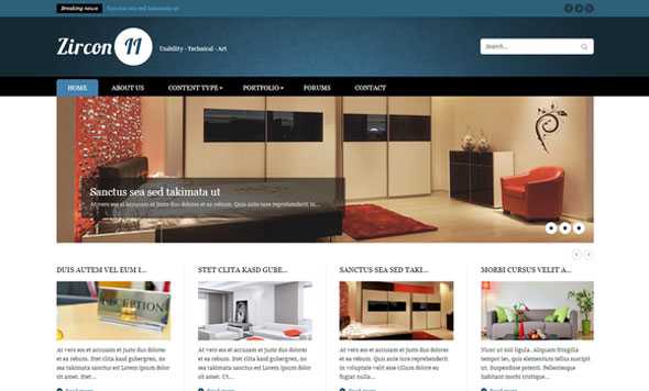 Zircon II - Creativemarket Drupal Theme