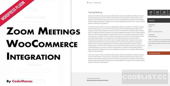 Zoom Integration for WooCommerce v2.1.5